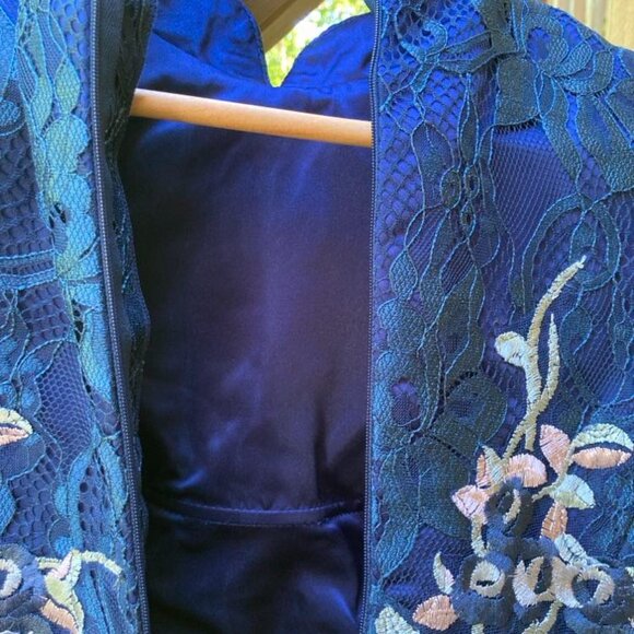 Embroidered Lace Party Dress - Picture 8 of 8